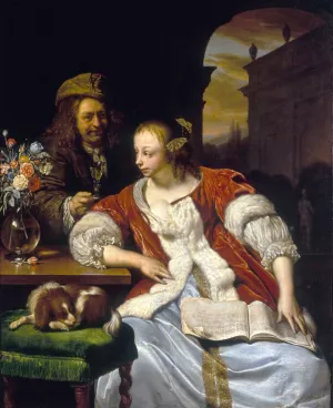 Le chant interrompu; portrait de l'artiste et sa femme by Frans Van Mieris The Elder Oil Painting