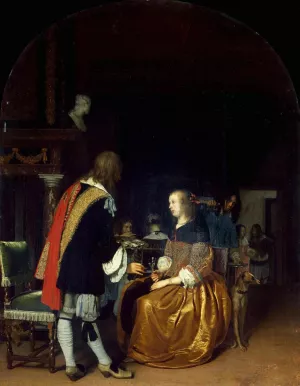 Oyster Eaters painting by Frans Van Mieris The Elder