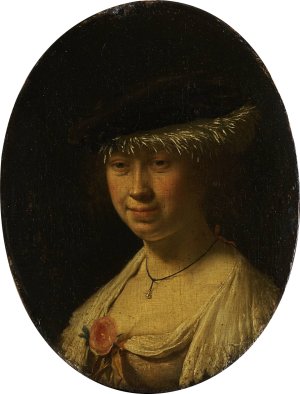 Portrait of a Woman with a Cap by Frans Van Mieris The Elder Oil Painting