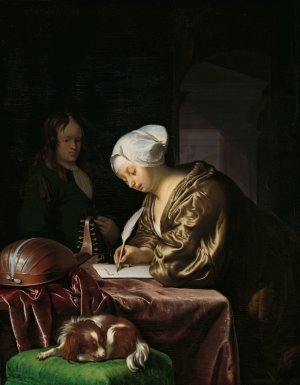 The Letter Writer by Frans Van Mieris The Elder Oil Painting
