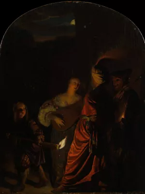 The Serenade by Frans Van Mieris The Elder Oil Painting