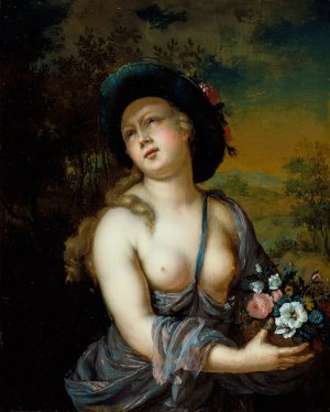 Flora by Frans Van Mieris The Younger Oil Painting