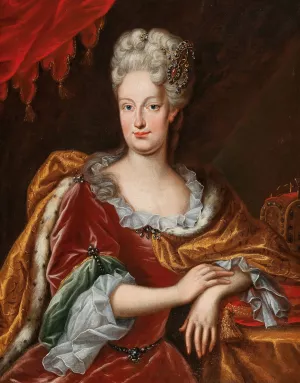 Portrait of the Empress Elisabeth Christine by Frans Van Stampart Oil Painting