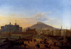 Napoli, da Toledo by Frans Verhas Oil Painting