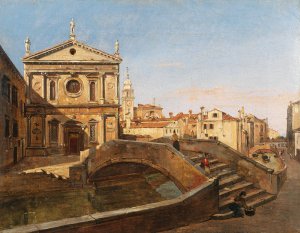 Venice, Church of San Sebastiano by Frans Vervloet Oil Painting
