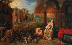 Allegory of touch by Frans Wouters Oil Painting