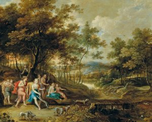 The Goddess Diana Hunting by Frans Wouters Oil Painting
