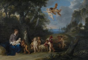 The Sacrifice to the Christ Child by Frans Wouters Oil Painting
