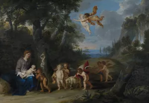 The Sacrifice to the Christ Child by Frans Wouters Oil Painting