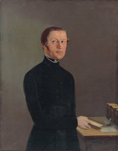 Portrait of a Priest  by Frantisek Belopotocky - Hand-Painted Oil Painting Reproduction