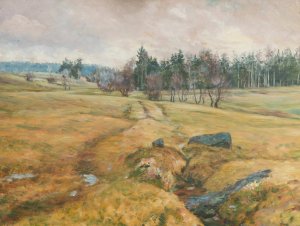 A Wet Winter by Frantisek Kavan Oil Painting