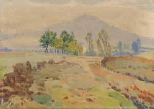 Landscape with Castle Ruins by Frantisek Kavan Oil Painting
