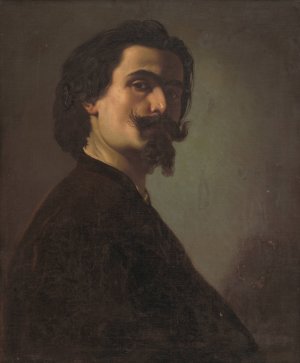 Portrait of a man by Frantisek Klimkovic Oil Painting