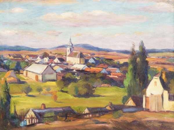 Lukov near Moravske Budejovice by Frantisek Sindelar - Hand-Painted Oil Painting Reproduction