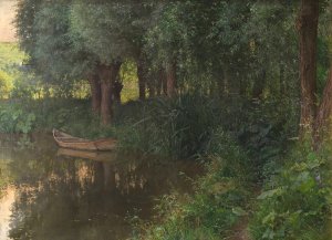 Der Teich by Frantisek Slaby Oil Painting