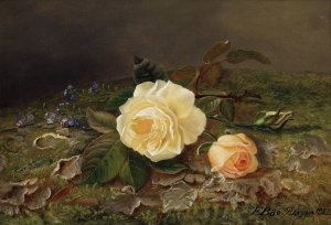 Yellow Roses by Frants Diderik Boe Oil Painting