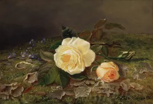 Yellow Roses by Frants Diderik Boe Oil Painting