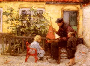 The Toy Boat Oil painting by Frantz Charlet