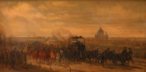 Leichenzug beim Begrabnis von Feldmarschall Radetzky by Franz Adam Oil Painting