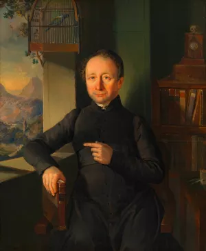 Gunther Anton, Weltpriester und philosophischer Schriftsteller Oil painting by Franz Aichholzer