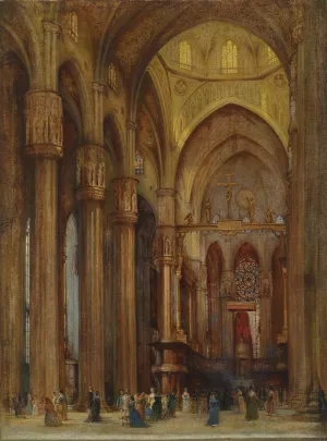 Blick in den Mailander Dom by Franz Alt Oil Painting