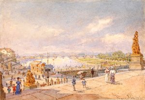 Dresden Stiege zur Bruhlschen Terrasse by Franz Alt Oil Painting