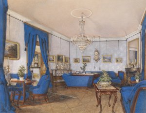 Interieur Salon by Franz Alt Oil Painting