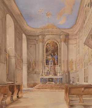 Kircheninneres by Franz Alt Oil Painting