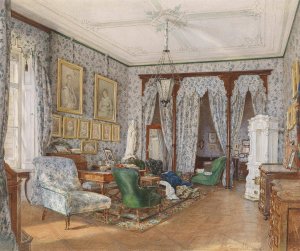 Schreibzimmer Schloss Vukovar by Franz Alt Oil Painting