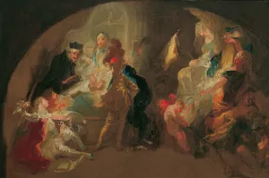 Allegorie auf die Erziehung eines Kavaliers by Franz Anton Maulbertsch Oil Painting