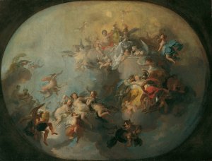 Allegorie auf eine furstliche Vermahlung by Franz Anton Maulbertsch Oil Painting