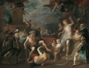 Allegorie auf eine Preisverteilung an der Wiener Akademie unter Wenzel Anton Furst von Kaunitz-Rietberg by Franz Anton Maulbertsch Oil Painting