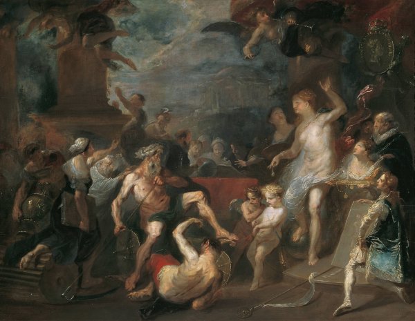 Main Product Photo of Allegorie auf eine Preisverteilung an der Wiener Akademie unter Wenzel Anton Furst von Kaunitz-Rietberg  Painting by Franz Anton Maulbertsch