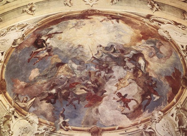 Main Product Photo of Christ and God the Father Painting by Franz Anton Maulbertsch