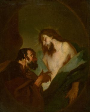 Christ And The Doubting Thomas by Franz Anton Maulbertsch Oil Painting