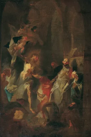 Christus erscheint dem heiligen Thomas by Franz Anton Maulbertsch Oil Painting