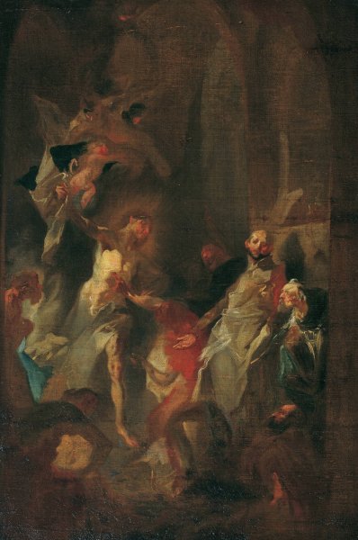 Christus erscheint dem heiligen Thomas  by Franz Anton Maulbertsch - Hand-Painted Oil Painting Reproduction