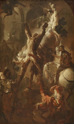 Das Martyrium des heiligen Andreas by Franz Anton Maulbertsch Oil Painting