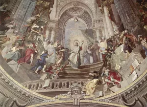 Decoration of the Cupola Detail by Franz Anton Maulbertsch - Oil Painting Reproduction