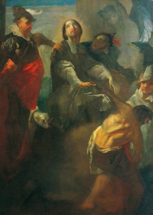 Die Gefangennahme des heiligen Johannes von Nepomuk by Franz Anton Maulbertsch Oil Painting