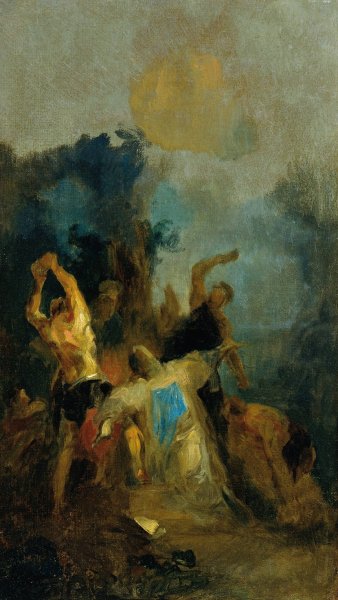Main Product Photo of Die Steinigung des heiligen Stephanus  Painting by Franz Anton Maulbertsch