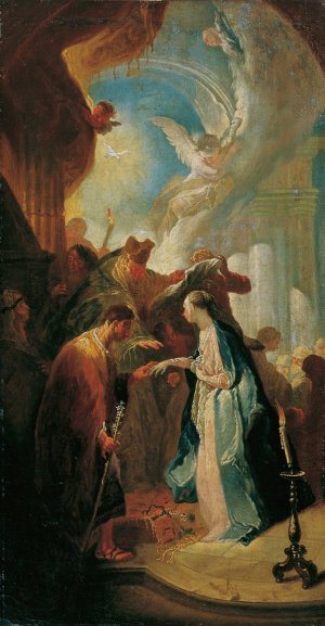 Die Vermahlung Mariens by Franz Anton Maulbertsch Oil Painting