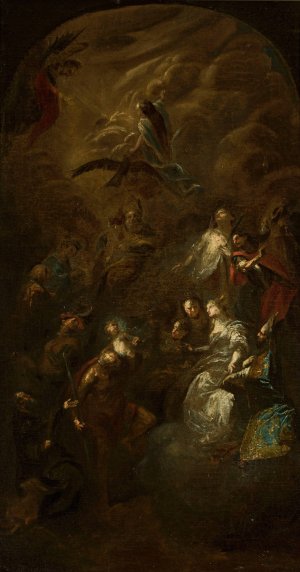 Fourteen Holy Helpers by Franz Anton Maulbertsch Oil Painting