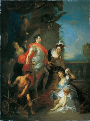 Glorifikation Kaiser Josephs II. by Franz Anton Maulbertsch Oil Painting