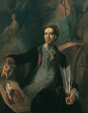Kunstlerbildnis by Franz Anton Maulbertsch Oil Painting