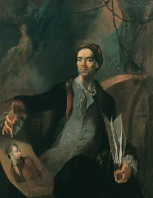 Kunstlerbildnis by Franz Anton Maulbertsch Oil Painting