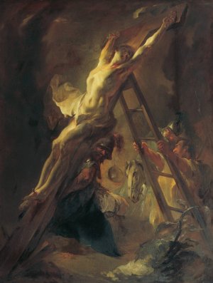 The Cross Erection by Franz Anton Maulbertsch Oil Painting