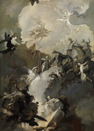 The Glorification of the Royal Hungarian Saints by Franz Anton Maulbertsch Oil Painting