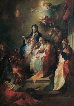The Holy Kinship by Franz Anton Maulbertsch Oil Painting