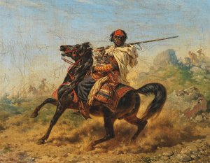 Der Schwarze Reiter by Franz Anton Strassgschwandtner Oil Painting